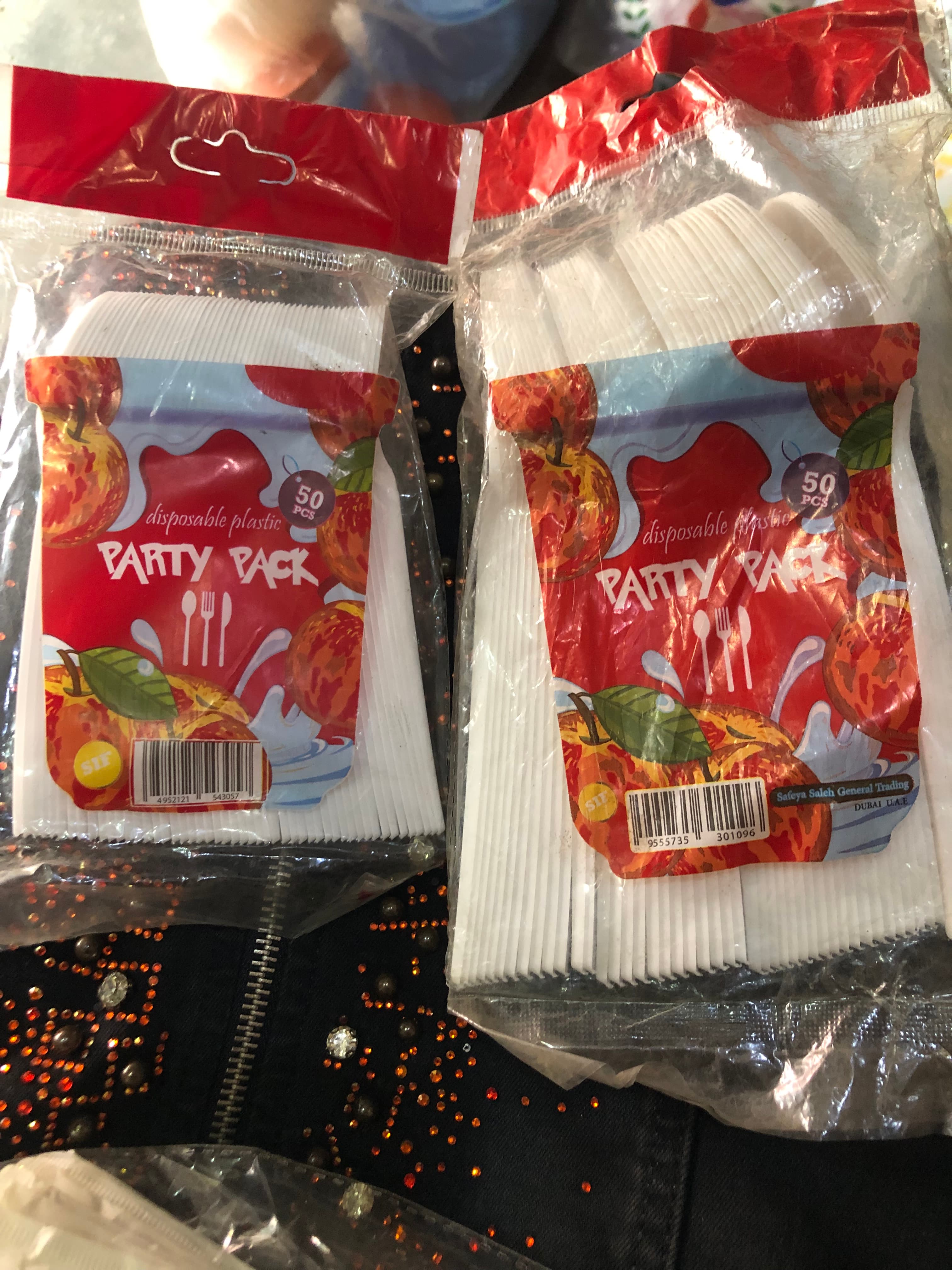 Plastic spoons